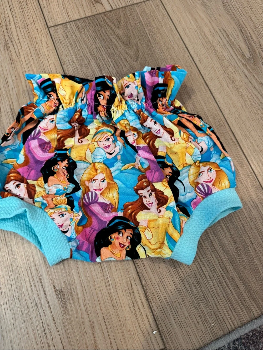 Disney Light Blue Princess & Multicolor Disney Princess Bloomers - size 12-18m